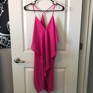 Pink nylon and spandex dress